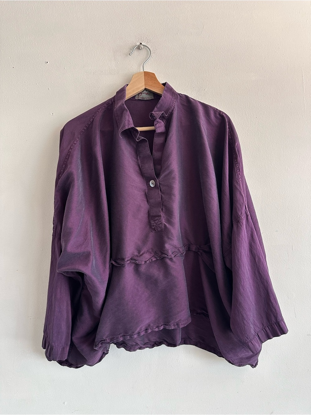 Ina Relaxed Pullover Tunic in Deep Plum